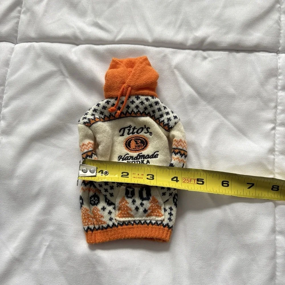 Tito's Handmade Vodka Sweater For Dog‎ People Bottle Koozie Holiday Fair Isle